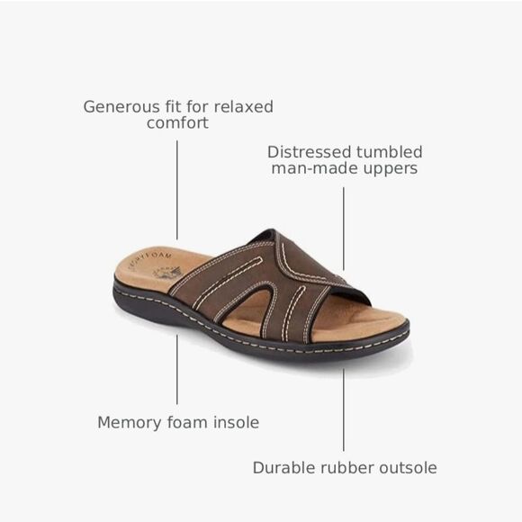 Dockers Men\'s Dark Brown Slide Sandals main image 6